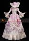 Pink Long Flare Sleeves Lace Embroidered Vintage Rococo Women Party Dress with Hat 3