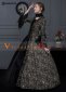 Coffee Floral Cotton Victorian Dresses Gowns 4