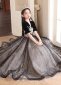 Girls Black Princess Formal Evening Party Dress 2