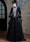 Black Gothic Victorian Bustle Dress Halloween Masquerade Ball Gowns 3