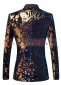 Blue Shiny Sequin Blazers Jackets for Men 2