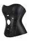 Hollow Leather Tight Fitting Corset with Back Zipper