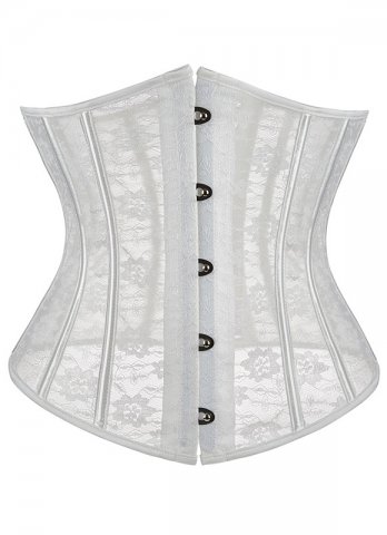 Bride White Lace Underbust Corset