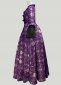 Purple Floral Baroque Rococo Queen Marie Antoinette Gown Historical Period Themed Dress 3