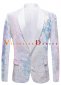 White Sequins Wedding Groom Blazer Jacket for Men