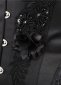 Black Hip Gores Embroidery Applique Underbust Corset 5
