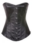 6XL Black And Red Leather Overbust Corset