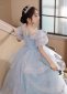 Blue Children Princess Party Sweet Ball Gown 4