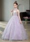 Children Halter Neck Tulle Sequin Party Formal Graduations Dresses 2