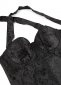Jacquard Brocade Halterneck Overbust Corset Top With Cups 2
