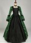 Renaissance Green Gothic Victorian Period Dress Historical Costume