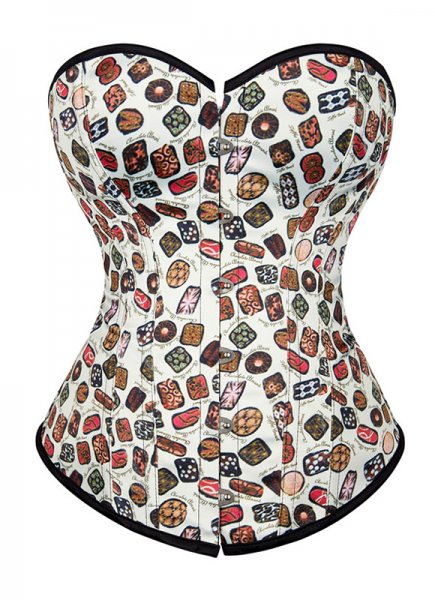 Vintag 1920s Printed Overbust Corset