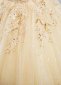 Champagne V Neck Long Formal Dress with Ruffles Sleeve 2