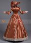Coffee Vintage Wedding Ball Gown Renaissance Costume with Hat 4