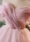 Pink Off the Shoulder Applique Formal Dress 2
