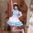 blue cosplay maid uniform japanese lolita dress
