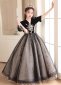 Halloween Girls Black Princess Formal Evening Party Dress
