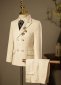 Boys Textured 6Pcs Formal Beige Suit 5