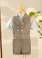 Boys Baptism Suit Kids Ring Bearer 3Pcs Formal Blazer Suits Outfit
