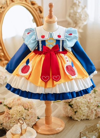 Lolita Princess Dress Snow White Princess Puff Dress for Children