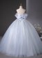 Sparkly Gray Blue Off The Shoulder A Line Prom Dress 4