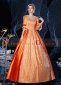 Orange Baroque Rococo Vintage Renaissance Masquerade Gown Reenactment Dress 3