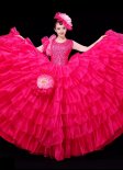 Rose Red Super Large Skirt Women Tulle Carnival Costume Dress