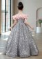 Little Girls Sequin Flower Ball Gown Party Dress Tulle Prom 3