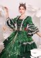 Renaissance Green Sequins Marie Antoinette Dress Women 2
