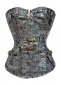 Gothic Jacquard Sexy Swing Hook Silver Corset