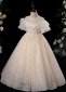 Girls Luxury Wedding Party Princess Dresses Champagne