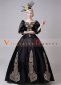 Black Half Flare Sleeves Lace Vintage Rococo Masquerade Dress Dancer Costume