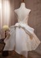 White Spaghetti Straps Backless Formal Embroidery Prom Mini Dress 2