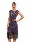 Women Flapper Dress Fringe Sequins 1920s Vintage Cocktail Dress 1