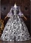 Purple Floral Brocade 18th Century Rococo Tea Party Victorian Lolita Ball Gown 4