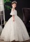 Children White Strapless Sequin Wedding Dresses 3