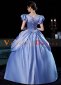 Blue Short Sleeves Rococo Marie Antoinette Dress for Women 3