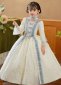 Halloween Kids White Victorian Ball Gown Children Vintage Masquerade Dresses
