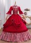 Renaissance Vintage Red Historical Wedding Ball Gown Prom Dress