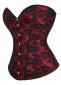 Black and Burgundy Strapless Sexy Lace Corset