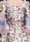 Blue Long Flare Sleeves Lace Floral Bow Vintage Rococo Masquerade Lolita Dress 5