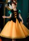 Girls Vampire Cosplay Tulle Tutu Dresses Halloween Kids Pumpkin Evening Party Dress