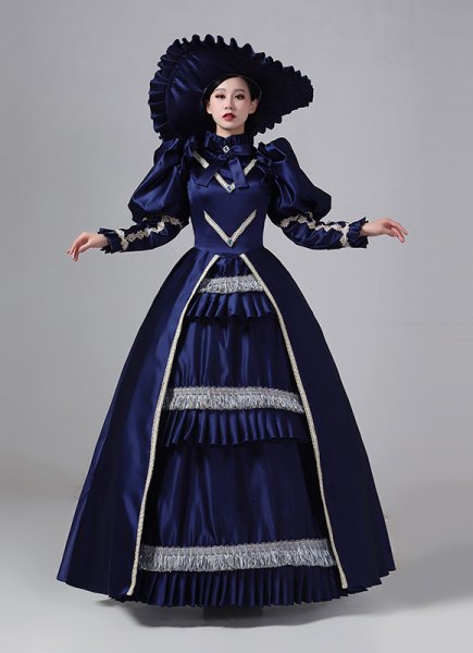 Champagne Blue 18th Century Victorian Masquerade Dresses