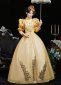 Women Yellow Queen Theatre Stage Costumes 2