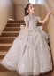 Bead Sequin Little Big Girls Bridesmaid Holiday Ball Gown