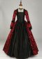 Wine Red Gothic Victorian Dress Steampunk Reenactment Clothing