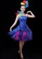 Girls Diagonal Shoulder Sequin Club Tutu Dress