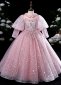 Girl's Tulle Flower Girl Dresses Beaded Sequin Princess Pageant Dress