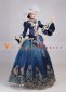 Blue Birthday Party Dress Stage Theater Women Vintage Ball Dress 2