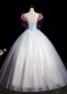 Embroidery Tulle Long Prom Ball Gown Dress With Flower 3